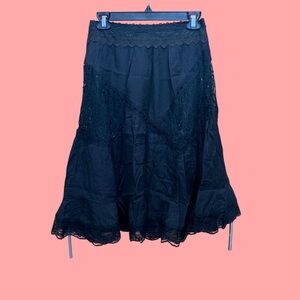 Young Essence Elegant Black Lace Skirt Woman’s S